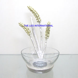 Porte-bougie décoratif en métal argenté en forme de plante, pour bougie chauffe-plat, décoration lumineuse, cadeaux de luxe - Product Image 1