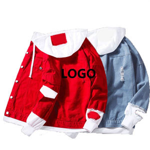 Blouson à capuche tissé, tenue décontractée en 100% coton, coupe-vent à revers, pour homme, tendance, vente en gros - Product Image 1