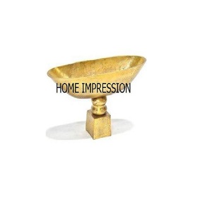 Nuevo patrón, lo último en oro, cuenco de diseño de Chip & Dip de Metal resistente de lujo chapado en oro para servir y decorar en bodas y fiestas - Product Image 3