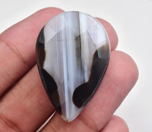 พลอยโมราแบบมีลายขนาด,พลอยทำด้วยมือขัดมัน - Product Image 4