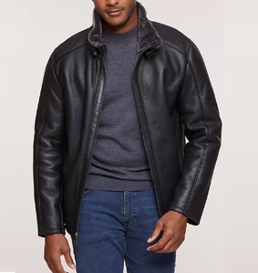 Chaqueta de motorista de cuero de vaca con cremallera para hombre, recién llegada, 2020-21, fregado, disponible en todos los colores de cuero, hecho en Pakistán - Product Image 1
