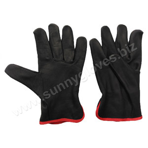 Gants de travail en cuir de vache noir, pour conducteur de sécurité, imperméable, bon marché - Product Image 6