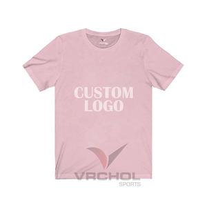 Camiseta personalizada de algodón con cuello redondo para hombre, ropa informal de talla grande para gimnasio, Camiseta estampada de manga corta con diseño bordado - Product Image 2