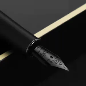 Jinhao 75-أداة قص المعادن, جهاز معدني ، أحمر أسود ، متوسطة ، مع ممتص حبر دوار