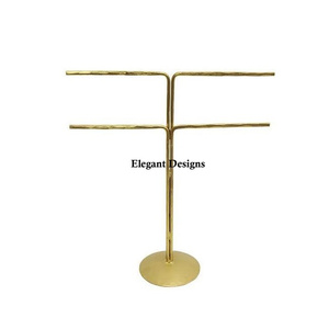 Luxury Silver Jewelry <b>Display</b> Stand with Wooden Base Eco-Friendly Durable <b>Tabletop</b> Home Decor Jewelry Stand - Product Image 4