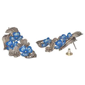 ต่างหูรูปใบไม้สำหรับผู้หญิงและเด็กผู้หญิง,ตุ้มหูแบบห่วงแฟชั่นด้ามเงินรูปลักษณ์ใหม่ล่าสุด - Product Image 3