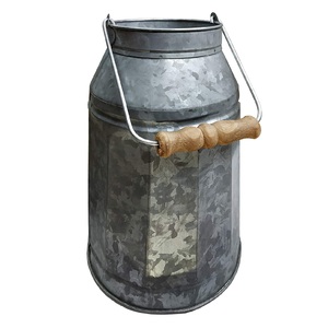 Galvanized Planter Wedding Decorative Set of Two Rustic Handmade Designer Wholesale Flower <b>Pot</b> Fancy Flower <b>Holder</b> - Product Image 5