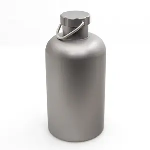 Peralatan Minum Traveling Botol Air Panas Titanium, Termos Air Dingin Berkemah Luar Ruangan
