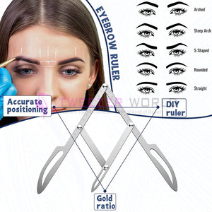 Regla de cejas para tatuaje de 3 piezas, regla de posicionamiento de 3 puntos, calibre de relación dorada para cejas, plantilla de aseo Microblading - Product Image 4