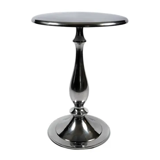 Metal Cast Aluminium Bar Table Round Shaped Home Garden Standing Silver Coffee Table for Hotel and Restaurant