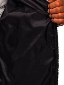 Blouson d'hiver marron en similicuir pour hommes Col en fourrure Homme Blouson d'aviateur en cuir de mouton épais vintage - Product Image 6