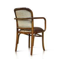 Fauteuil THONET HOFFMAN en bois massif pour la maison, chaise de salle à manger rembourrée en velours écrasé