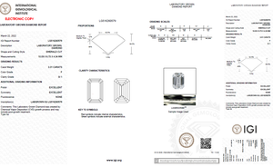 Diamant de 3,50 carats de taille émeraude cultivé en laboratoire, clarté VS, couleur EF, certifié IGI, diamant CVD directement du fabricant - Product Image 5