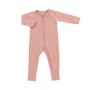 Pijama Unisex para bebé con cremallera, ropa de dormir de fibra de bambú, Spandex, fabricante profesional - Product Image 1
