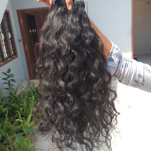 Extensiones de cabello Remy virgen a precio de fábrica india, paquetes de cabello humano rizado Natural, cabello rizado indio crudo sin procesar - Product Image 1