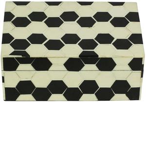 Joyero de resina para decoración del hogar con incrustaciones de nácar en forma rectangular para oficina o uso doméstico MOP Oud Boxes Decor - Product Image 5