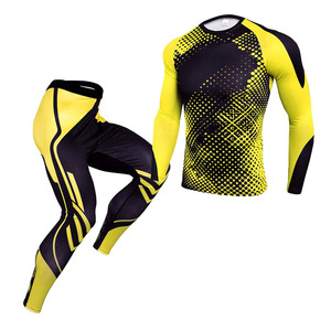 Vêtements de sport d'extérieur en gros, logo personnalisé, vêtements de compression pour l'entraînement, fitness, yoga, coton, gym, ensembles respirants à séchage rapide en 2 pièces - Product Image 1