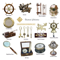 Boussole magnétique et sundial nautiques en laiton antique, faits à la main, écologiques, de forme ovale, de luxe, PSI, décoration de Noël pour la maison