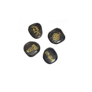 Juego de piedras naturales de Reiki Master, Set de varita de cristal de Reiki, color negro, venta al por mayor - Product Image 3