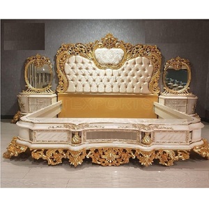 Chevets de style européen haut de gamme, meubles de chambre à coucher modernes et luxueux, bois de teck sculpté à la main, taille personnalisée - Product Image 1