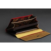 Dompet Wanita Kulit Asli Motif Hewan Buatan Tangan, Bergaya, Pendek, Multiwarna, Multifungsi, Tempat Kartu ATM