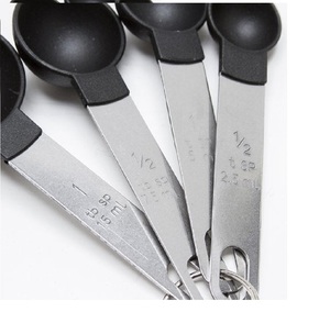 Tasses à mesurer en acier inoxydable et noir avec poignée gravée Outils de cuisine de qualité supérieure durables Mesures précises - Product Image 2