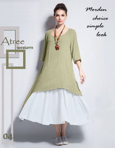 Kurti avec jupe coton rayonne à la mode vêtements décontractés conception très belle combinaison de couleurs jaune et blanc bas prix en gros ethnique - Product Image 4