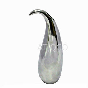Vase à fleurs en métal aluminium Vases modernes de luxe pour l'intérieur et l'extérieur Jardinières pour centres de table de mariage Décorations de table - Product Image 4