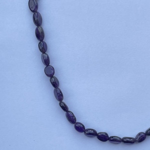 Collar de cuentas de piedras preciosas ovaladas lisas de amatista Africana Natural de 8mm y 10mm, proveedor de joyería, precio de fábrica al por mayor en línea DIY - Product Image 4