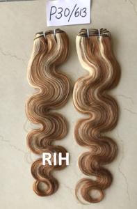 มองโกเลีย100% ขายส่งอินเดียหนังกำพร้าชิดเรมี่เวอร์จินดิบวัด # P30/613ร่างกายคลื่นนามสกุลผมมนุษย์การรวมกลุ่มของผู้ขาย - Product Image 4