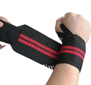 Muñequeras de algodón resistentes unisex, guantes de entrenamiento con logotipo de colores personalizados para levantamiento de pesas, Protección deportiva de seguridad - Product Image 1