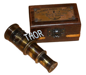 Telescopio Náutico Victoriano de Latón con Caja de Madera de 1915, 4 Pulgadas - Product Image 2