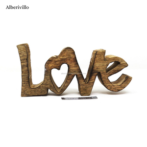 Haute qualité fait à la main inachevé maison décorative décoration de noël luxe lettre bois artisanat décoration de table - Product Image 1