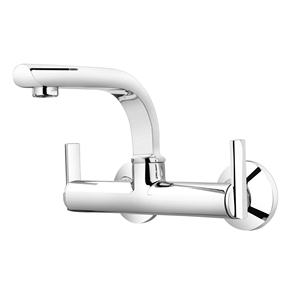 Mélangeur mural en laiton moderne de haute qualité 3-en-1 avec douche téléphonique de bain finition chromée poignée unique certifiée ISO9001 - Product Image 2