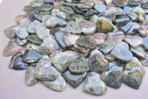 หินมอสส์อาเกตหัวใจขายส่ง,พลอยโมราทรงหัวใจหินมอสพลอยโมราลายหัวใจพลอยโมราแบบพลอยโมรา - Product Image 2