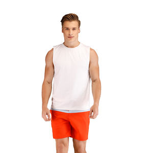 Camiseta sin mangas de algodón transpirable para entrenamiento de gimnasio para deportes de verano - Product Image 3