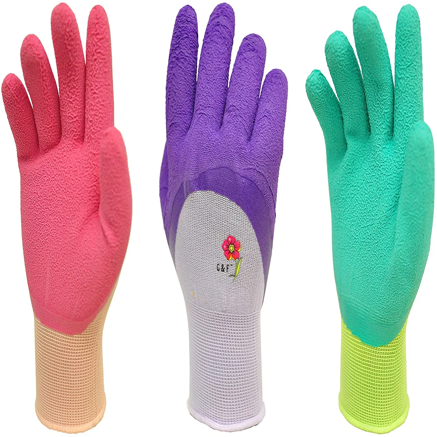 G & F Products 2030 Microfoam Women Garden Gloves, Sold by each- 3 Pairs