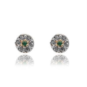 Boucles d'oreilles clous en argent sterling 925 plaqué or de luxe avec topaze verte, cadeau idéal pour femme, mariage, anniversaire, fête - Product Image 3