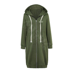 Excellent Quality Plus Size Women Casual Long Hoodies OEM Service Women Long Hoodie In Factory Price - Product Image 6