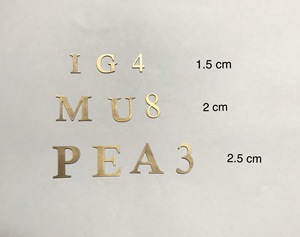 Letras de latón modernas para habitación de hotel, números de puerta, letras doradas de metal, alfabeto y números - Product Image 2