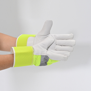 Venta al por mayor de guantes de trabajo de seguridad de invierno personalizados de buena calidad de piel de cabra cómodo estilo liso para uso diario - Product Image 3