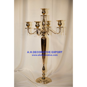 Candelabros de 5 brazos chapados en oro hechos a mano, decoración cuadrada decorativa para interiores y exteriores, para funciones de boda, para uso doméstico - Product Image 4