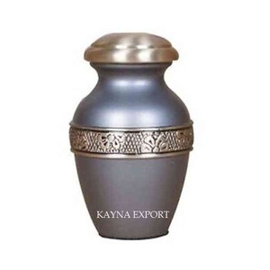 โกศสีน้ำตาลสวยงามสำหรับคนที่คุณรักปรับแต่งรูปแบบใหม่ทำจากโลหะเคลือบเงาพร้อมผิวสลักมันวาวสำหรับทารก - Product Image 3