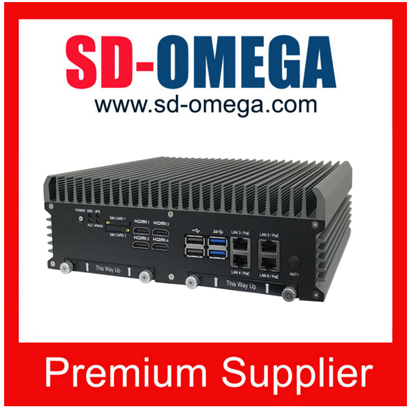 SD5100G1 AMD встроенный V1000 процессор с 8 x GbE/2 x COM/4 x DP/4 x USB 3,0/GeForce GTX 1050 GPU Мини компьютер