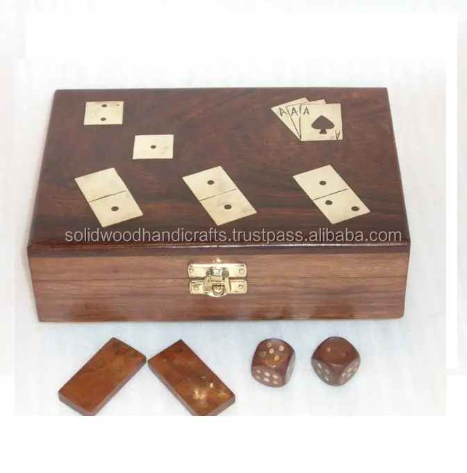 लकड़ी के हस्तशिल्प पारंपरिक खेल/खेल कार्ड/DOMINOES/पासा/शतरंज सेट/टिक टीएसी को पैर की अंगुली