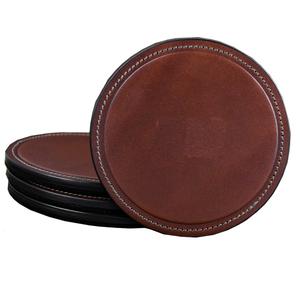 Juego de posavasos redondo personalizado, alfombrilla de cuero PU para taza de té y café, accesorios, alfombrillas y almohadillas elegantes - Product Image 1