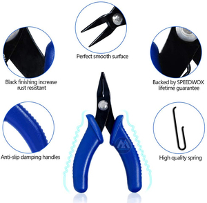 ปากแบนขนาด32มม. ความยาวของจมูก3มม. ความกว้างของจมูกเหล็กหนา3มมคีมจมูกยาวขนาดเล็กด้านนอกขอบเรียบ - Product Image 5