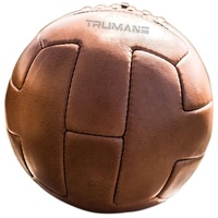 Balón de Fútbol Retro Antiguo Hecho a Mano, de Cuero Genuino, con Logotipo Personalizado en Relieve, Estilo Clásico