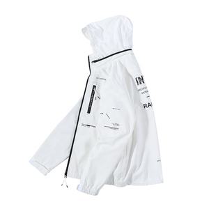 จีนโรงงานที่กำหนดเอง Order Fast ผู้ผลิตต่ำ Moq Sudaderas Hombre เปล่า Windbreaker กับ Hooded Bomber แจ็คเก็ตโลโก้ - Product Image 1