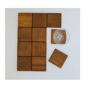 ที่รองแก้วไม้ทรงสี่เหลี่ยมที่รองแก้วไม้สำหรับโต๊ะอาหารในบ้านและร้านอาหาร - Product Image 4